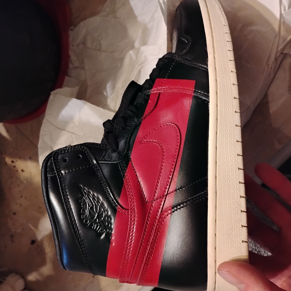 Black and Red High-Top Men's Sneakers